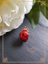 Load image into Gallery viewer, Tiny Anatomical Heart Pin - Can Be Worn As A Brooch Or Pendant - Hand Enamelled  - Goldtone Base - 2.5x1.5cm / 25x15mm / 0.98x0.59 Inches