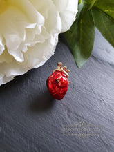 Load image into Gallery viewer, Tiny Anatomical Heart Pin - Can Be Worn As A Brooch Or Pendant - Hand Enamelled  - Goldtone Base - 2.5x1.5cm / 25x15mm / 0.98x0.59 Inches