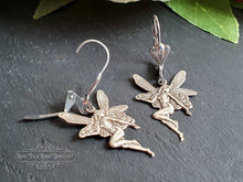 Load image into Gallery viewer, Fairy, Drop/Dangle Earrings, Art Deco/Art Nouveau Style, Antiqued Finish, Stainless Steel LeverBack Closure, 4x1.6cm(40x16mm/1.57x63 Inches)