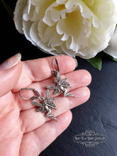 Load image into Gallery viewer, Fairy, Drop/Dangle Earrings, Art Deco/Art Nouveau Style, Antiqued Finish, Stainless Steel LeverBack Closure, 4x1.6cm(40x16mm/1.57x63 Inches)