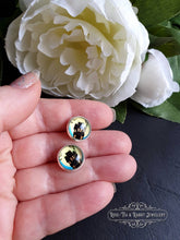 Load image into Gallery viewer, Haunted House Halloween Stud Earrings, Stud Earrings, Silver Plated, 12mm/1.2cm (0.47 Inches), Sterling Silver Pushback Closure, Nickle Free