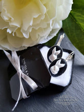 Load image into Gallery viewer, White Rabbit Cameo Drop/Dangle Earrings - 3x1.5cm(1.18 x 0.59 Inches) - Hinged Lever Back Closure - Silver Plated Base - Cute/Kawaii Style
