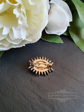 Load image into Gallery viewer, Miniature Diamante Evil Eye Pin Brooch - 2x2.5cm / 0.78x0.98 Inches