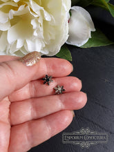 Load image into Gallery viewer, Dainty Snowflake Stud Earrings - Hypoallergenic Stainless Steel - 1cm/10mm/0.39 Inches Diameter
