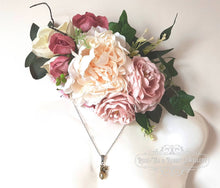 Load image into Gallery viewer, Anatomical Heart, 3 Dimensional Design, Antiqued Raw Brass Heart with Silvertone Chain