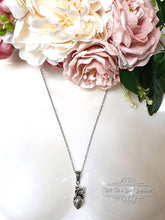 Load image into Gallery viewer, Anatomical Heart, 3 Dimensional Design, Antiqued Silvertone Finish with Silvertone Chain