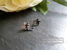 Load image into Gallery viewer, Tiny Palm Trees, Stainless Steel Stud Earrings, Hypoallergenic, Mirror Polish Finish, 1x0.8cm(0.39x0.31 Inches)