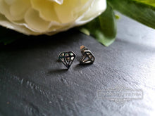 Load image into Gallery viewer, Diamond Pattern Studs, Hypoallergenic Stainless Steel, 8x8mm (.08x.08cm/.03x.03 Inches)