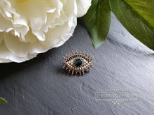 Load image into Gallery viewer, Miniature Diamante Evil Eye Pin Brooch - 2x2.5cm / 0.78x0.98 Inches
