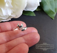 Load image into Gallery viewer, Little Sleeping Fox Ring - Adjustable - Silver Plated
